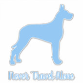 Blauwe grote deen-dog-auto-decal, vinylSticker Sticker (Voorkant)
