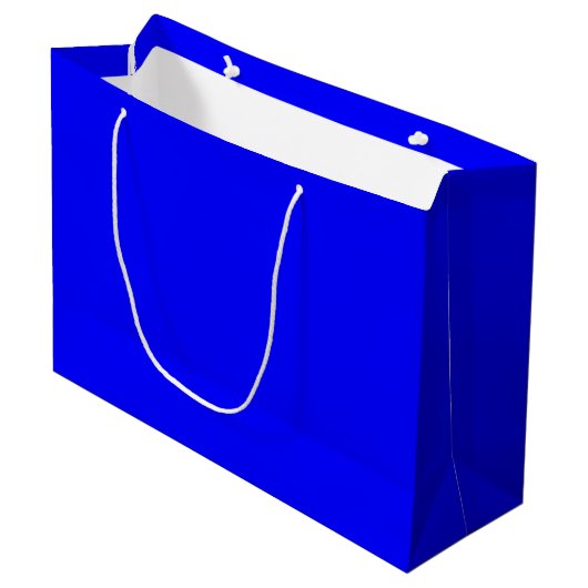 Blauwe grote tas large cadeautasje (Voorkant Gekanteld)