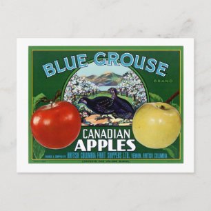 Blauwe Grouse Canadese appels Briefkaart