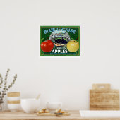 Blauwe Grouse Canadese appels Poster (Keuken)