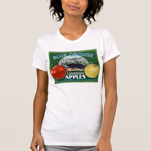 Blauwe Grouse Canadese appels T-shirt (Voorkant)