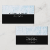 Blauwe grunge met zwart zonlicht visitekaartje (Voorkant / Achterkant)