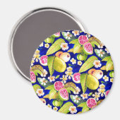 Blauwe guavabloemen Magneet (Voorkant / Achterkant)