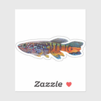 Blauwe gularis Fundulopanchax sjostedti killifish Sticker