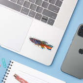 Blauwe gularis Fundulopanchax sjostedti killifish Sticker (Laptop met iPhone)