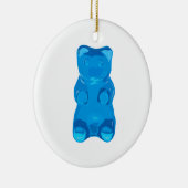 Blauwe Gummybeer Illustratie Keramisch Ornament (Rechts)