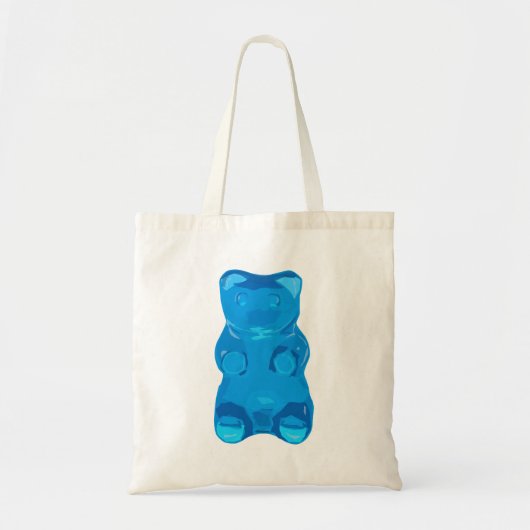 Blauwe Gummybeer Illustratie Tote Bag (Voorkant)