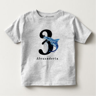 Blauwe haai 3rd Birthday name age child's Kinder Shirts