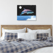 Blauwe haai canvas afdruk (Insitu (Slaapkamer))