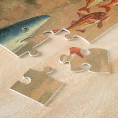 blauwe haai Eating Fish, Marine Life Legpuzzel (Zijkant)