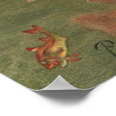  blauwe haai Eating Fish, Marine Life Poster (Hoek)