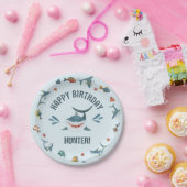 Blauwe haai Gedekte Borden van de Birthday Party v Papieren Bordje (Feest)