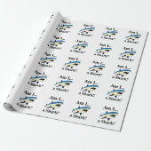 Blauwe Haai Grappig Cadeaupapier (Uitgerold)