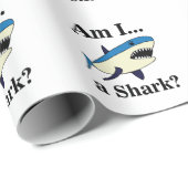 Blauwe Haai Grappig Cadeaupapier (Rol Hoek)