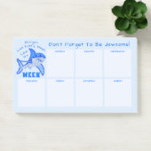 Blauwe haai Great White Weekly Calendar Funny Post-it® Notes (Kantoor)