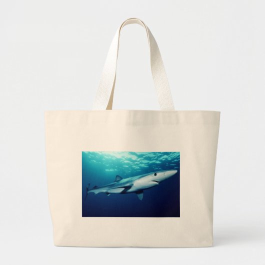 Blauwe haai grote tote bag (Voorkant)