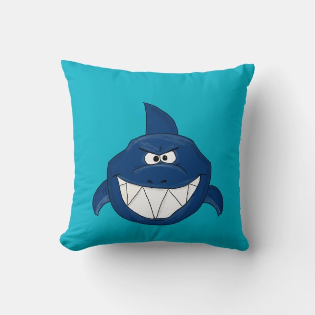 Blauwe haai kussen (Voorkant)