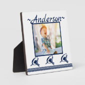 Blauwe haai Nautical Navy Foto Lijst Fotoplaat (Voorkant)