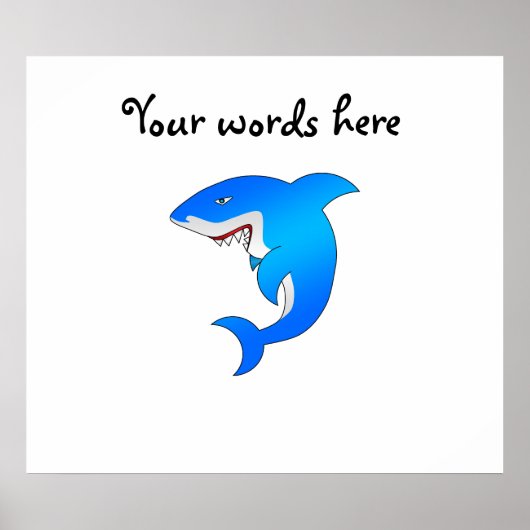 Blauwe haai poster (Voorkant)