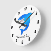 Blauwe haai ronde klok (Hoek)