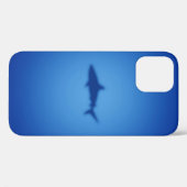 Blauwe haai silhouet Case-Mate iPhone hoes (Achterkant (horizontaal))