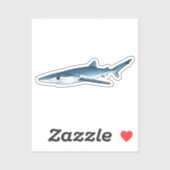 Blauwe haai sticker (Vel)