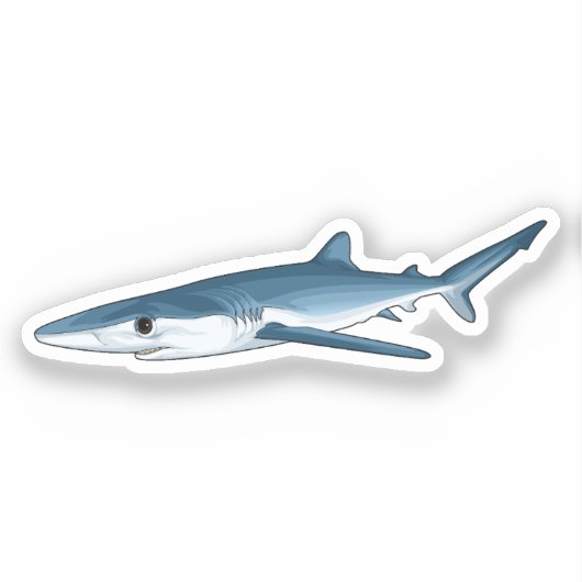 Blauwe haai sticker (Voorkant)