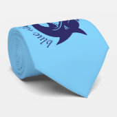 Blauwe haai stropdas (Opgerold)