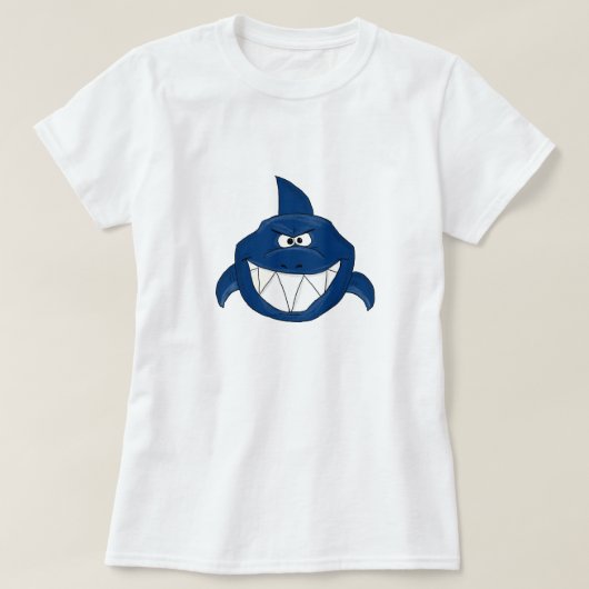 Blauwe haai t-shirt (Design voorkant)