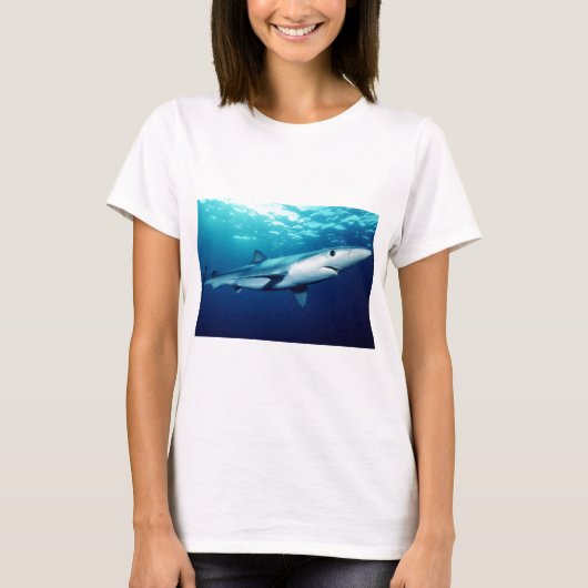 Blauwe haai t-shirt (Voorkant)