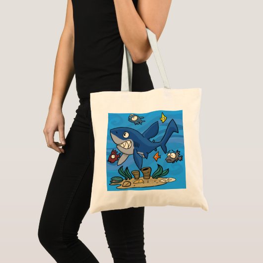 Blauwe haai tote bag (Voorkant (product))