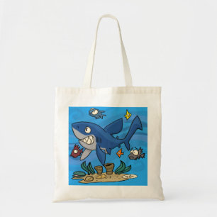 Blauwe haai tote bag