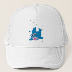 Blauwe haai trucker pet