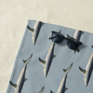 Blauwe Haai, Vintage Aquatisch Zeeleven Mariene Le Strandlaken