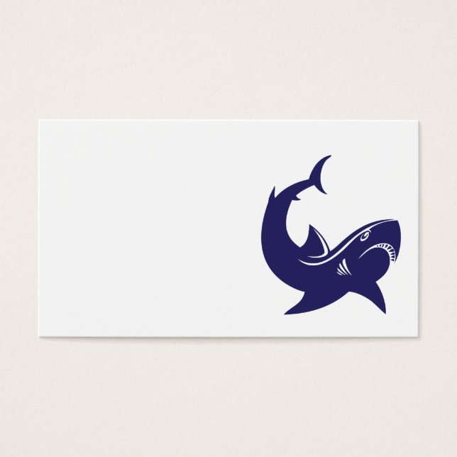 Blauwe haai visitekaartjes (Voorkant)