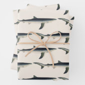  blauwe haai, zeewaardig leven in de aquatische oc inpakpapier vel (In situ)