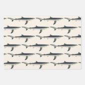 blauwe haai, zeewaardig leven in de aquatische oc inpakpapier vel (Voorkant)