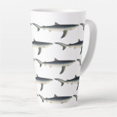 blauwe haai, zeewaardig leven in de aquatische oc latte mok (Rechterhoek)