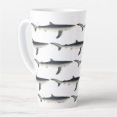 blauwe haai, zeewaardig leven in de aquatische oc latte mok (Linkerhoek)