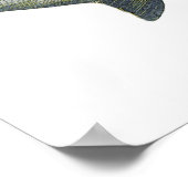 blauwe haai, zeewaardig leven in de aquatische oc poster (Hoek)