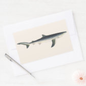  blauwe haai, zeewaardig leven in de aquatische oc rechthoekige sticker (Envelop)