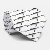  blauwe haai, zeewaardig leven in de aquatische oc stropdas (Opgerold)