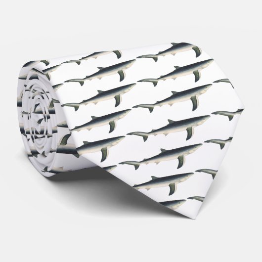  blauwe haai, zeewaardig leven in de aquatische oc stropdas (Opgerold)