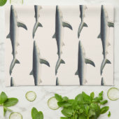 blauwe haai, zeewaardig leven in de aquatische oc theedoek (Gevouwen)