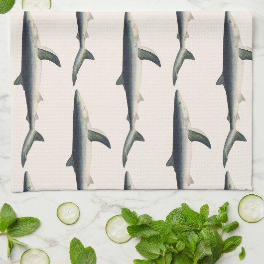 blauwe haai, zeewaardig leven in de aquatische oc theedoek (Gevouwen)