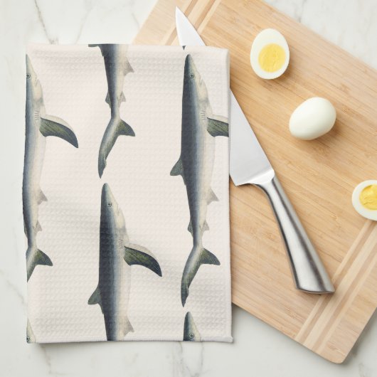 blauwe haai, zeewaardig leven in de aquatische oc theedoek (Quarter Fold)