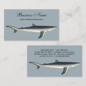  blauwe haai, zeewaardig leven in de aquatische oc visitekaartje (Voorkant / Achterkant)