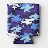 Blauwe haaien Camouflage Patroon Blikjeskoeler (Voorkant)