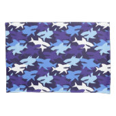 Blauwe haaien Camouflage Patroon Kussensloop (Voorkant)