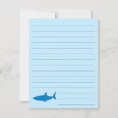 Blauwe haaien Kute Briefpapier kaarten van het Kin (Achterkant)